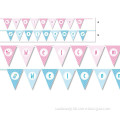 New design baby shower banner flag banner pink and blue color